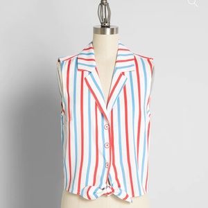 Barbie collection tie front blouse